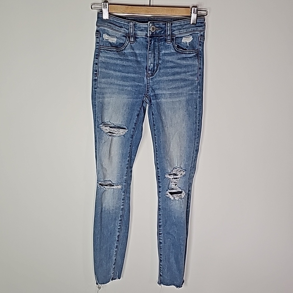 American Eagle next level stretch 00 temp tech high rise jeggings